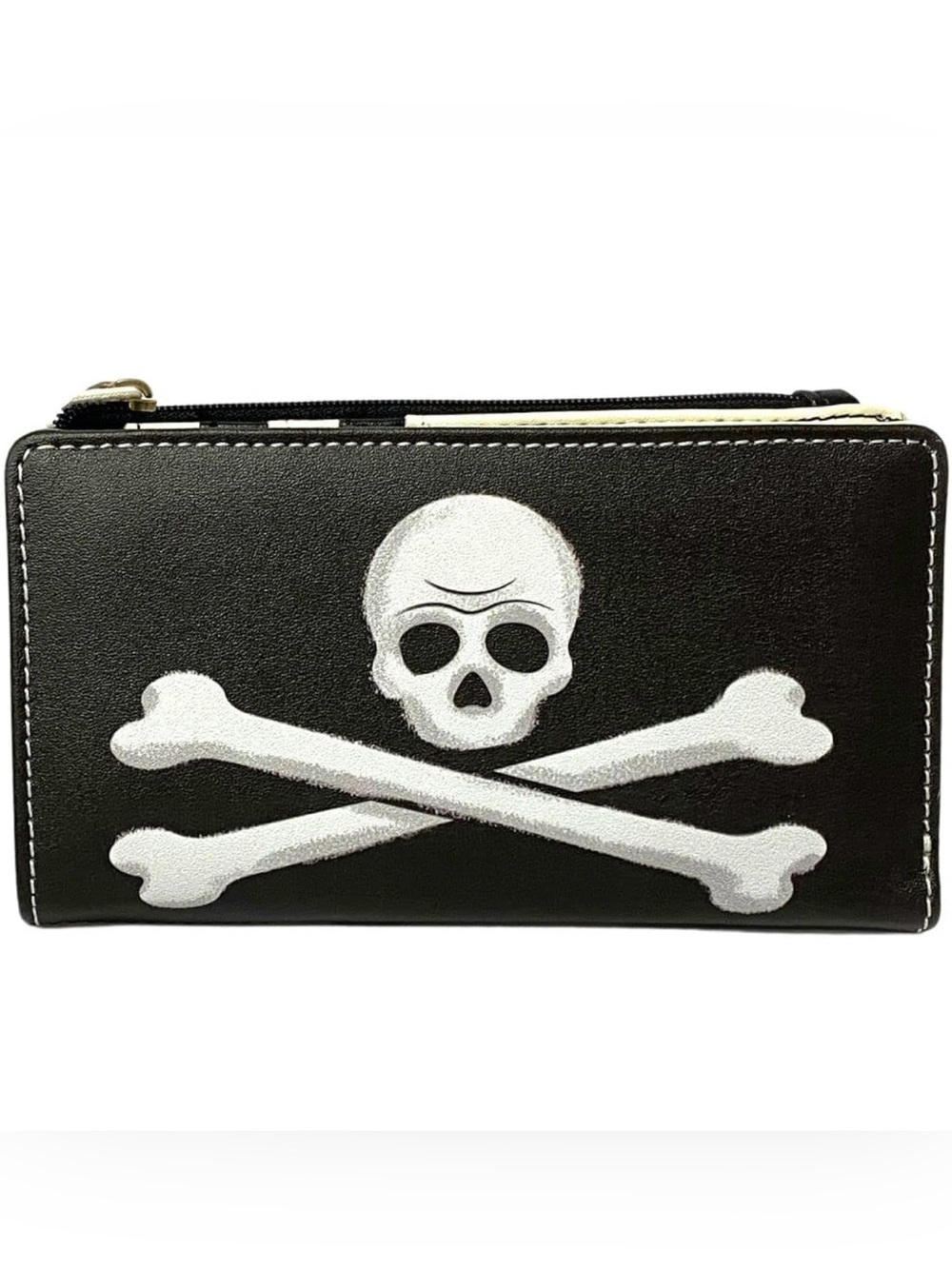 Loungefly- Captain Hook Peter pan Black Skull & Crossbones Wallet